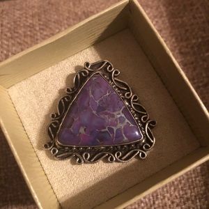 🌵Women’s dyed purple turquoise ring💍